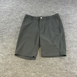 Bonobos Golf Mens Performance Shorts Gray 32 10 Inch Inseam Flat Front Stretch